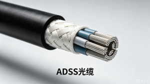 ADSS fiber optic cable construction diagram showing aramid yarn and loose tube